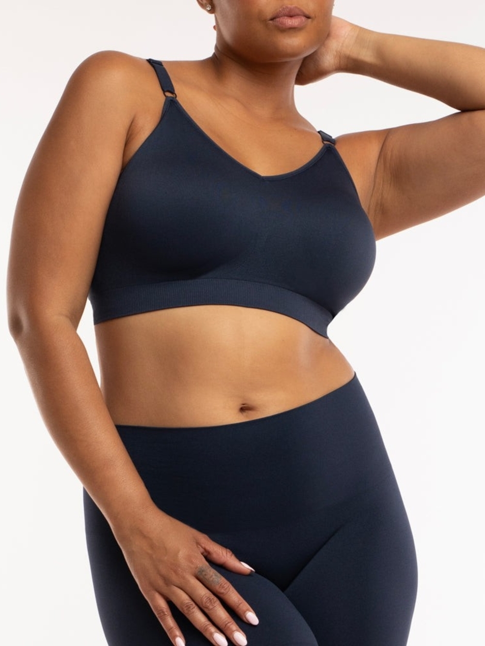 Full Coverage Comfort Bra-454-Navy